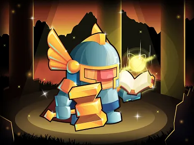 Sword & Magic - The Paladin characters design graphic icon illustration image