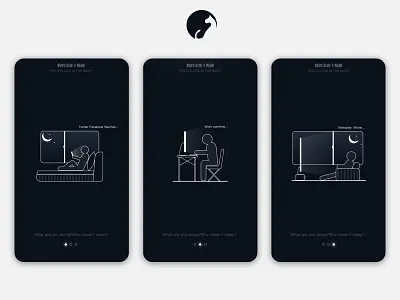 In The Night art dark line night