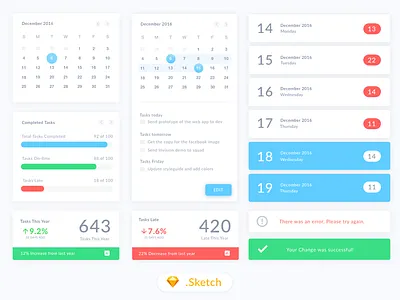Calendar UI - Freebie app application ui calendar clean colors free free ui freebie minimal mobile sketch ui