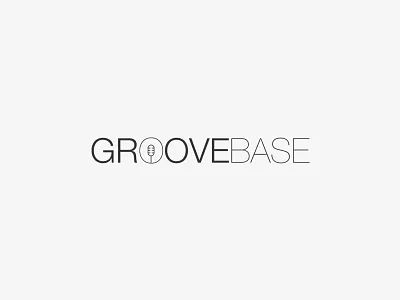 Groovebase Logo brand branding design icon identity logo mic music simple studio type vector