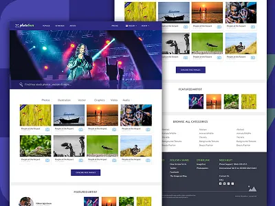 "Photobom"- A Stock Photo Template Design Concept communication creative design experts informationarchitecture interface stock photo template ui user interface usercenterdesign ux