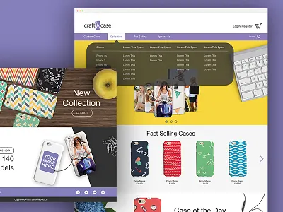 Craft a case Web Ui features homepage interaction landing product shop ui uiux ux web website