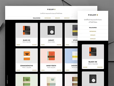 Fieldy 2.0 development field notes improvement landing launch marketing notebook ui ux wallpaper web website