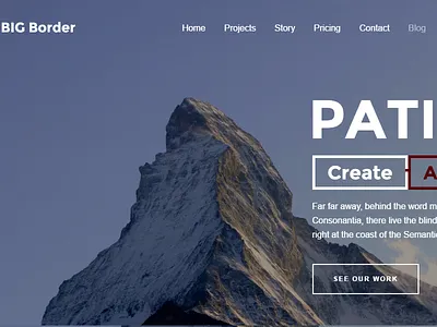 BIG Border - One page WordPress Theme business company corporate creative landing page marketing landing page one page saas service software startup