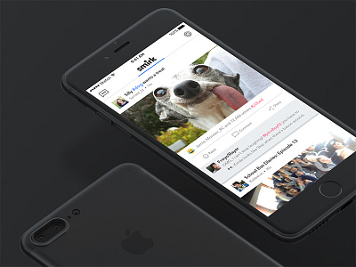 Smirk app concept ios iphone7 minimalistic simple sketch socialmedia ui ux wip