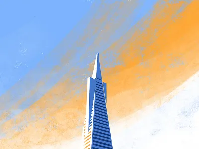 Transamerica Pyramid apple pencil art design down the street designs dts dts designs illustration ipad pro san francisco sf