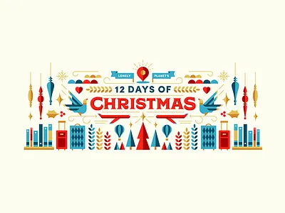 12 Days of Christmas 12 christmas days holidays holly ornaments presents travel xmas