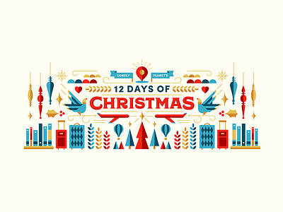 12 Days of Christmas 12 christmas days holidays holly ornaments presents travel xmas