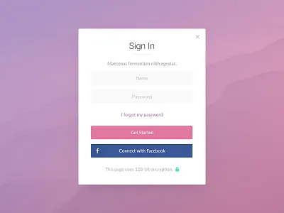 Project Popups facebook faq flat form login popup register service sign in sign up simple ui