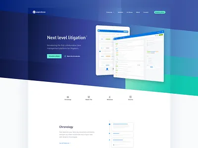 Everchron 2.5 app blue design header illustration ipad website