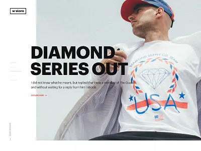 W Store ecommerce fashion interaction shop store ui ux website