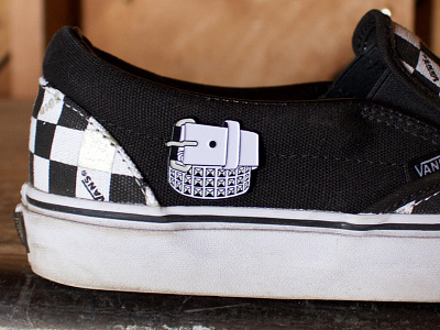 Pop Punk Belt Enamel Pin emo enamel pin fashion belt lapel pin pin pingame skateboarding throwback vans