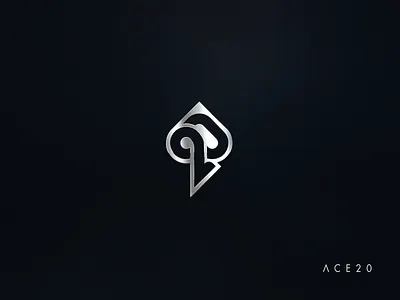 Ace + 20 20 ace ace20 azanti card clever game icon logo negative space play software