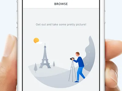 Browse Empty State app blank empty photo state take