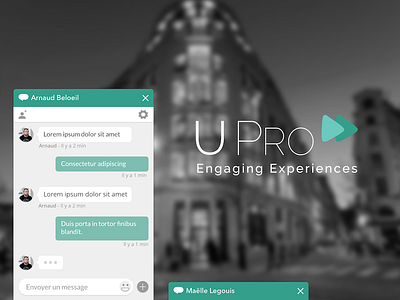 Chat - U PRO chat digital discussion event messenger paris ui ux