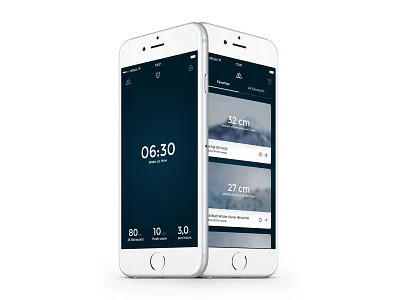 FlakeUp 2.0 - Powder Alarm & Snow Report alarm clean munich snow typo ui ux