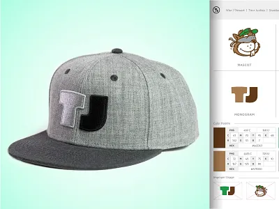 Tour Junkies Snap Back hat logo monogramn snapback tj