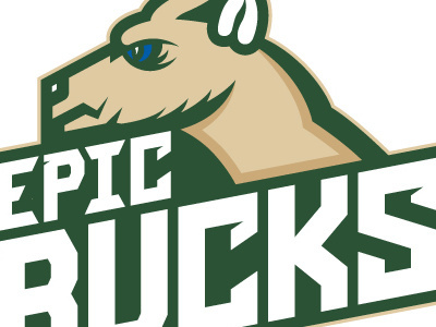 EPIC Bucks antlers bucks deer design epic logo milwaukee