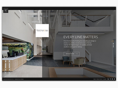 Fletcher Rae Architects architects homepage manchester ui ux web design website