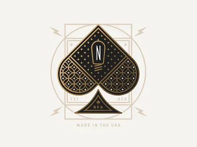 NPH pt. II ace bulb cards deco light lightning spades