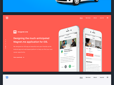 Strakzat Homepage agency case casestudy homepage slide ui ux work