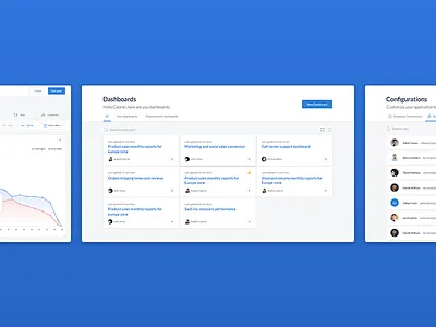 Business Intelligence Application analytics blue builder chart dashboard dashboards flat management sql builder team