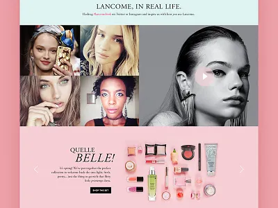 Pitch Comp commerce cloud cosmetics demandware ecommerce lancome salesforce web design website