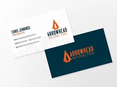 Arrowhead Business Cards branding business cards identity national park