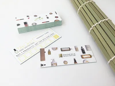 Mini Product Cards Design beauty cards design graphic design ink moo photography print printfinity sustainability sustainable
