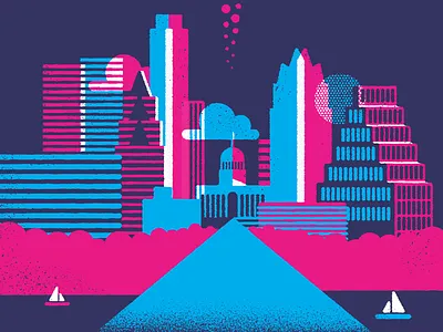Activate Austin Skyline activism atx austin buildings capitol community downtown illustration skyline texas
