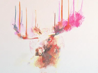 LUCID x LIFE animal antlers apparel drippy drips lucid merch merchandise moose paint watercolor