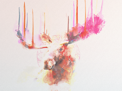 LUCID x LIFE animal antlers apparel drippy drips lucid merch merchandise moose paint watercolor