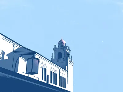 Study (Olvera St.) 4 color apple pencil blue down the street designs dtla dts dts designs illustration ipad pro la los angeles procreate