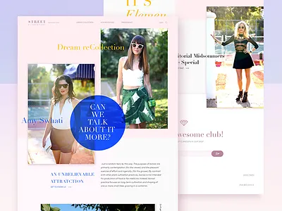 Street Elementary blog brown didot elements fashion shop typography ui ux website