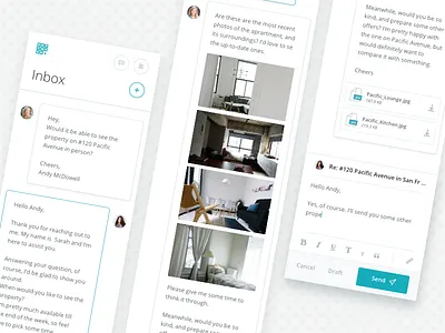 Intellirent Inbox app inbox intellirent message messaging mobile rent ui web