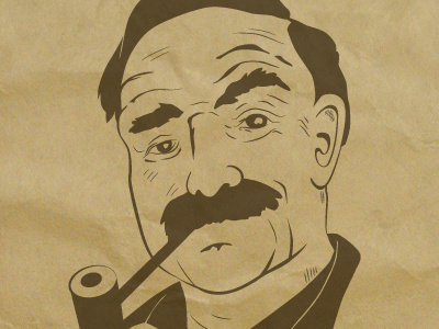 Mr Slathers bbq sauce burt reynolds corncob pipe illustration logo logo sketch