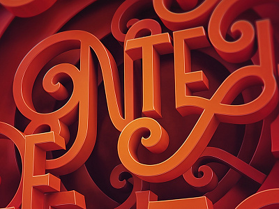 Lubaline Center of Attention 3d attention decorative depth lubalin lubaline type typography