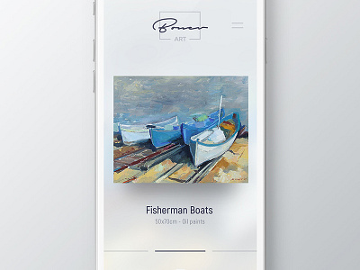 Bonev Art / Mobile art concept design gallery oil painting responsive ui ux web