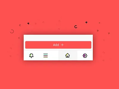 App Bottom Bar! app home page icons illustration