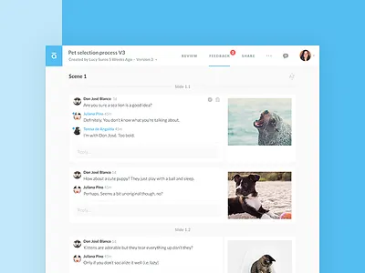 Articulate 360: Review collaboration comments feedback product review ui ux