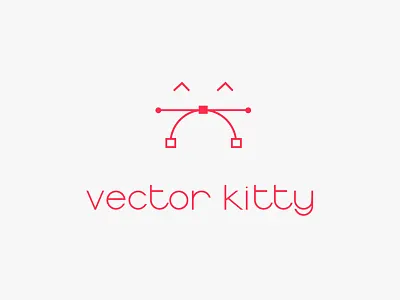 Vector Kitty cat kitten kitty logo play vector
