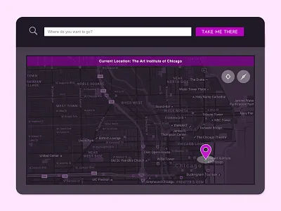 Take Me There daily ui directions gps location locator map search ui ui design vector