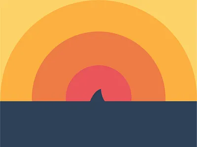 heres to swimming with bow legged women blue circle colors jaws lines shark sunset