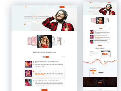 SoundCloud Website Home Page [Redesign Concept] concept design dribbble dribble homepage interface music redesign sound soundcloud uiux