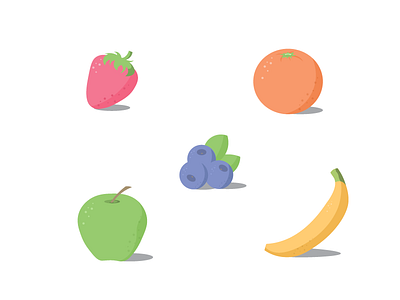 Fruit Flat Dribble 01 children colors fruit happy healthy kids tasty yogurt