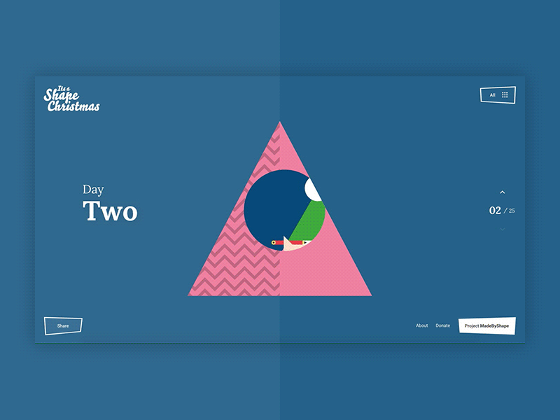 It's A Shape Christmas 2016 advent animation calendar christmas madebyshape masking shape shapechristmas shapes transition xmas