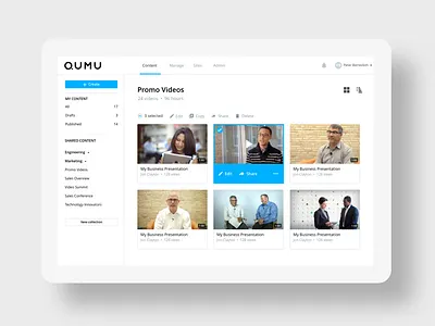 Video CMS app clean cms desktop minimal minimalist ui ux video web white