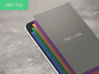 Free iPhone Layered UI Mockup behance brand identity free free mockup freebie mobile mobile ui mockup psd ui ux web app