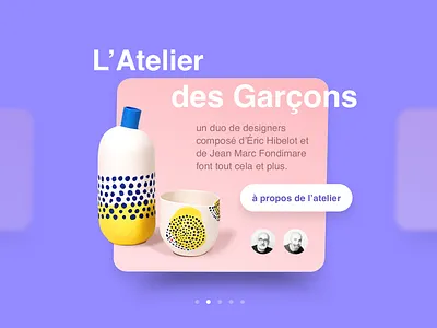 Artists Gallery concept ceramics gallery sketch app ui web site