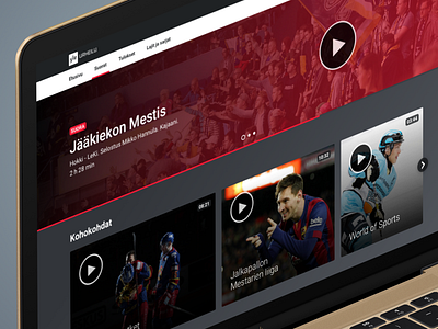 Yle Sports - Live video page sports streaming ui video